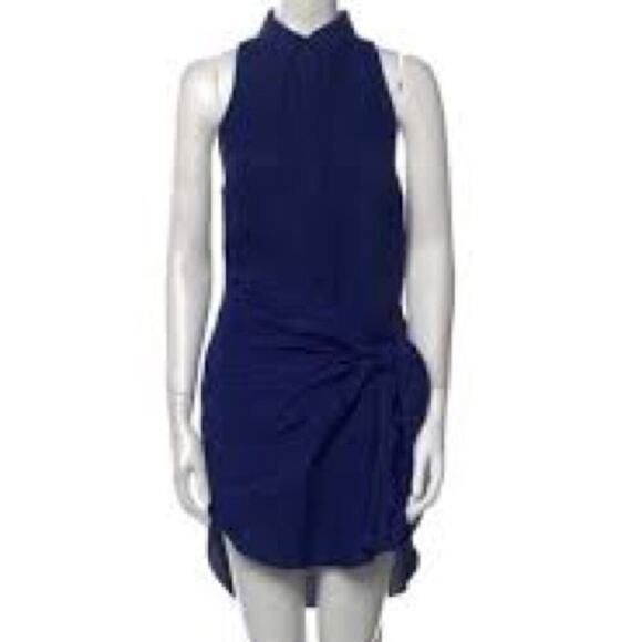 3.1 PHILLIP LIM Crepe Shirt Dress with Silk Front Wrap - Size 2 - Picture 15 of 15